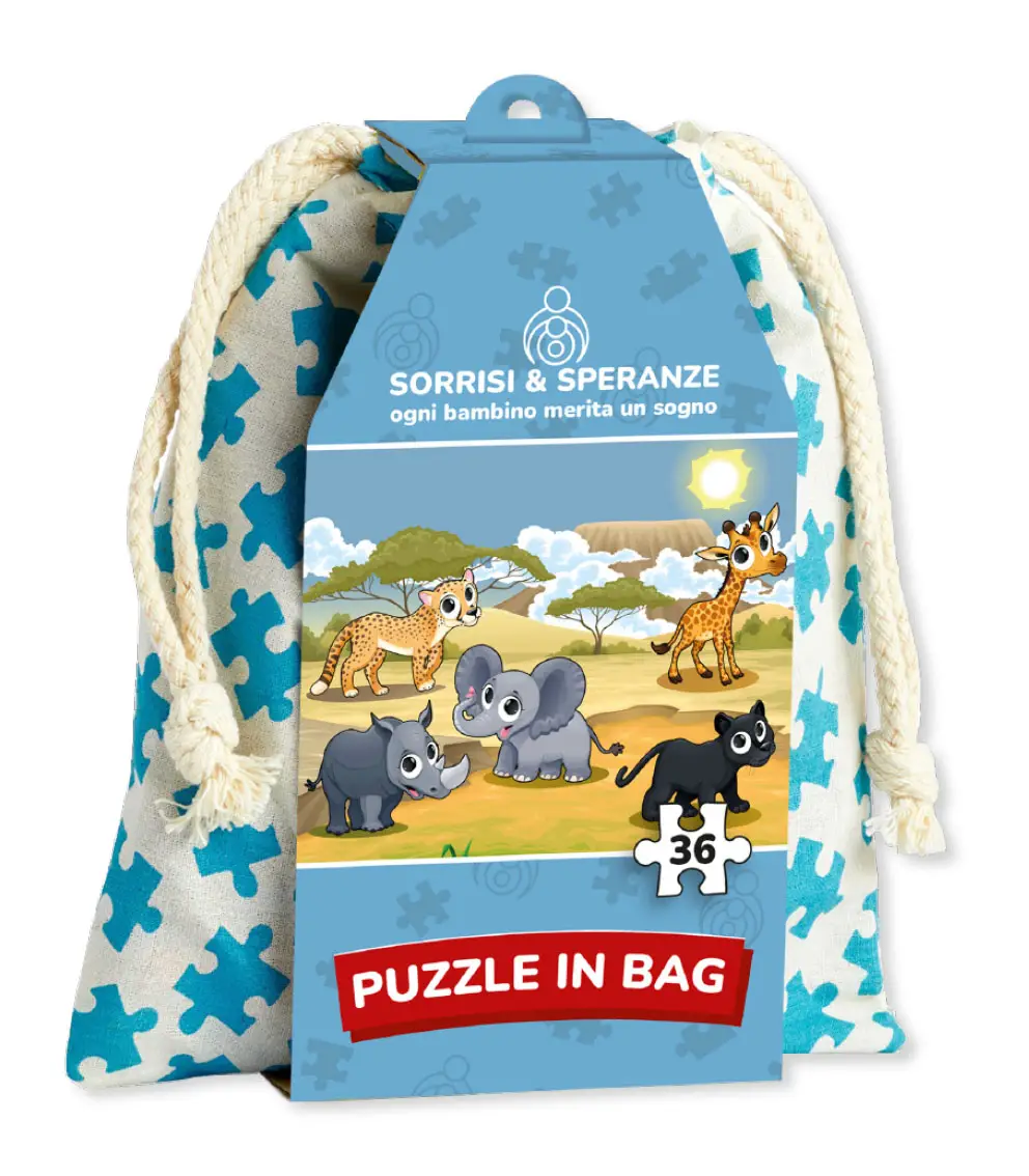 Puzzle Personalizzato in Sacchetto di Cotone