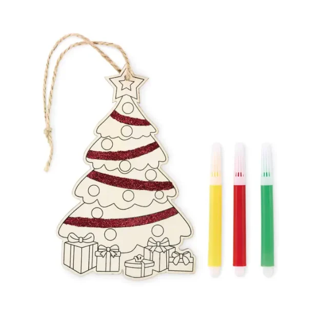 Decorazione Albero di Natale da colorare