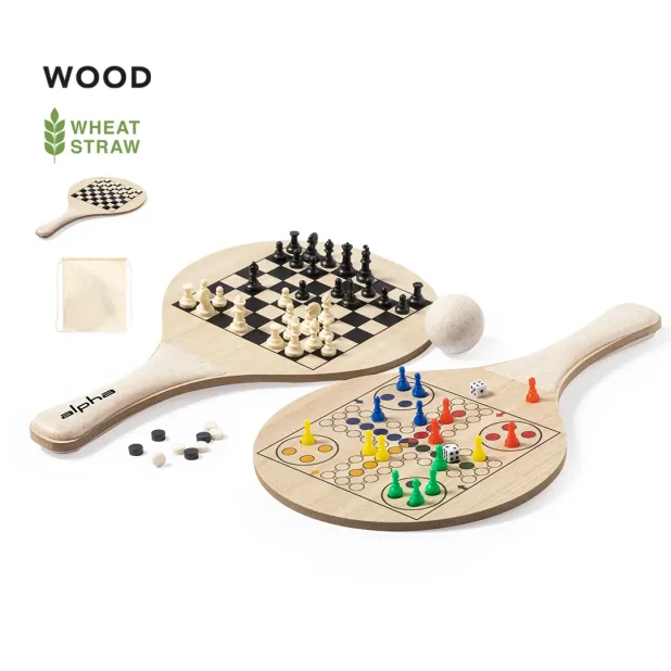 Racchette da spiaggia in legno con giochi